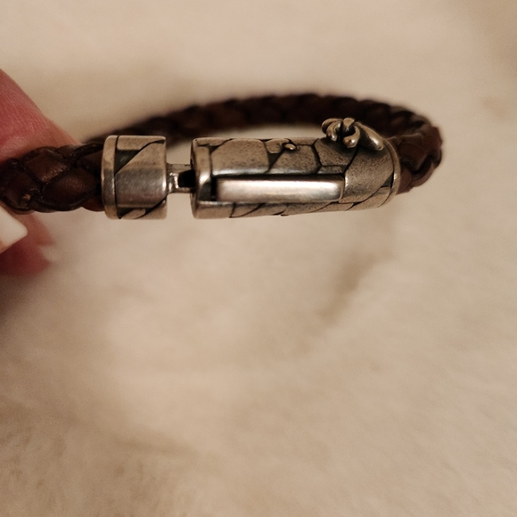Phillip Gavriel Silver & rich Leather 8mm Bracelet. Perfect for Christmas! - Picture 4 of 7